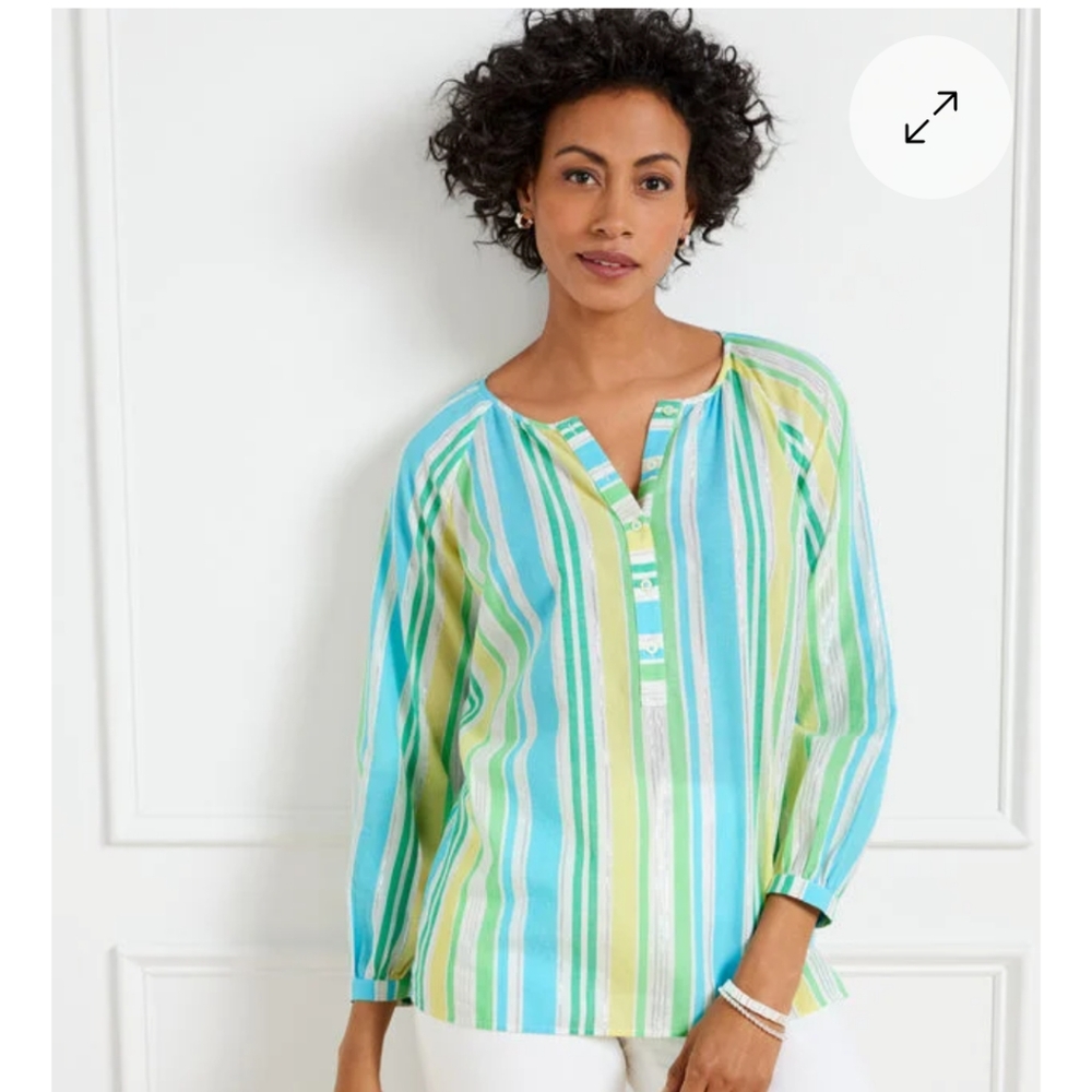 Sunny Stripe Popover NWT